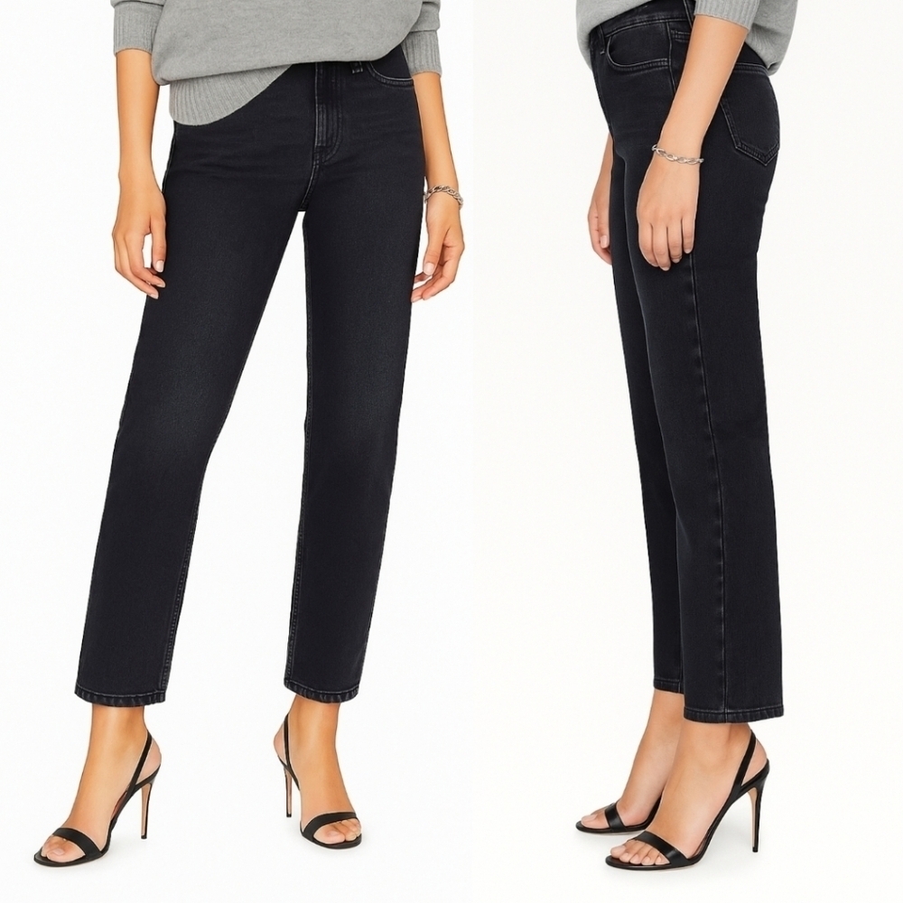 FRAME Le High N Tight Straight Leg Jeans Inkwell Denim 27